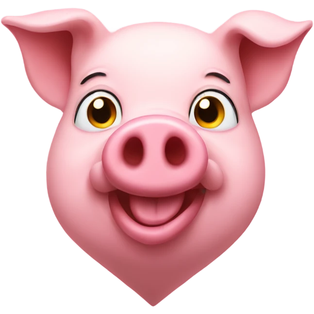 Heart and pig emoji