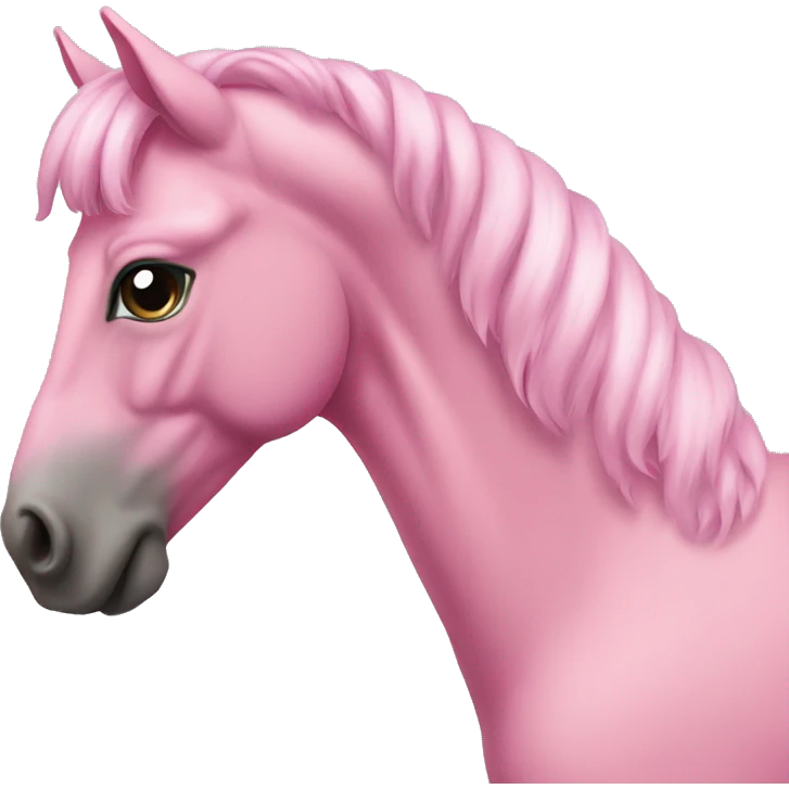 A pink horse emoji