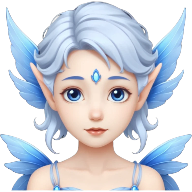 Moon fairy queen – Silver hair, blue wings

























 emoji