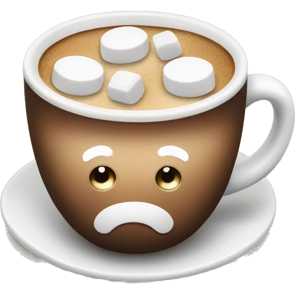 Cup of coffee with marshmallows  emoji
