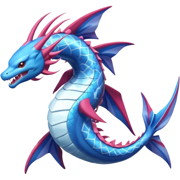 Gyarados-Suicune-Kyogre-fusion, full body emoji