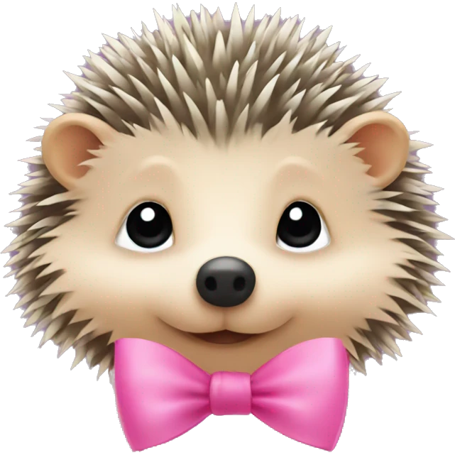 hedgehog with a pink bow emoji