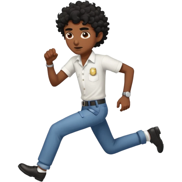 Make a dirt Indian with a shirt fro curly hair getting chased by the cops. Make the Indian skinny too emoji