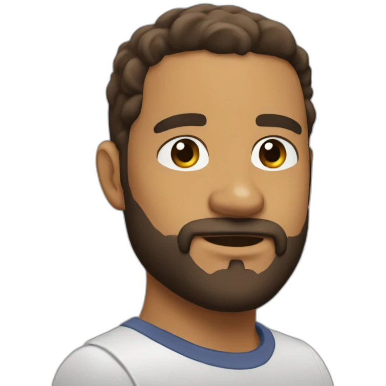 Pelon con barba emoji