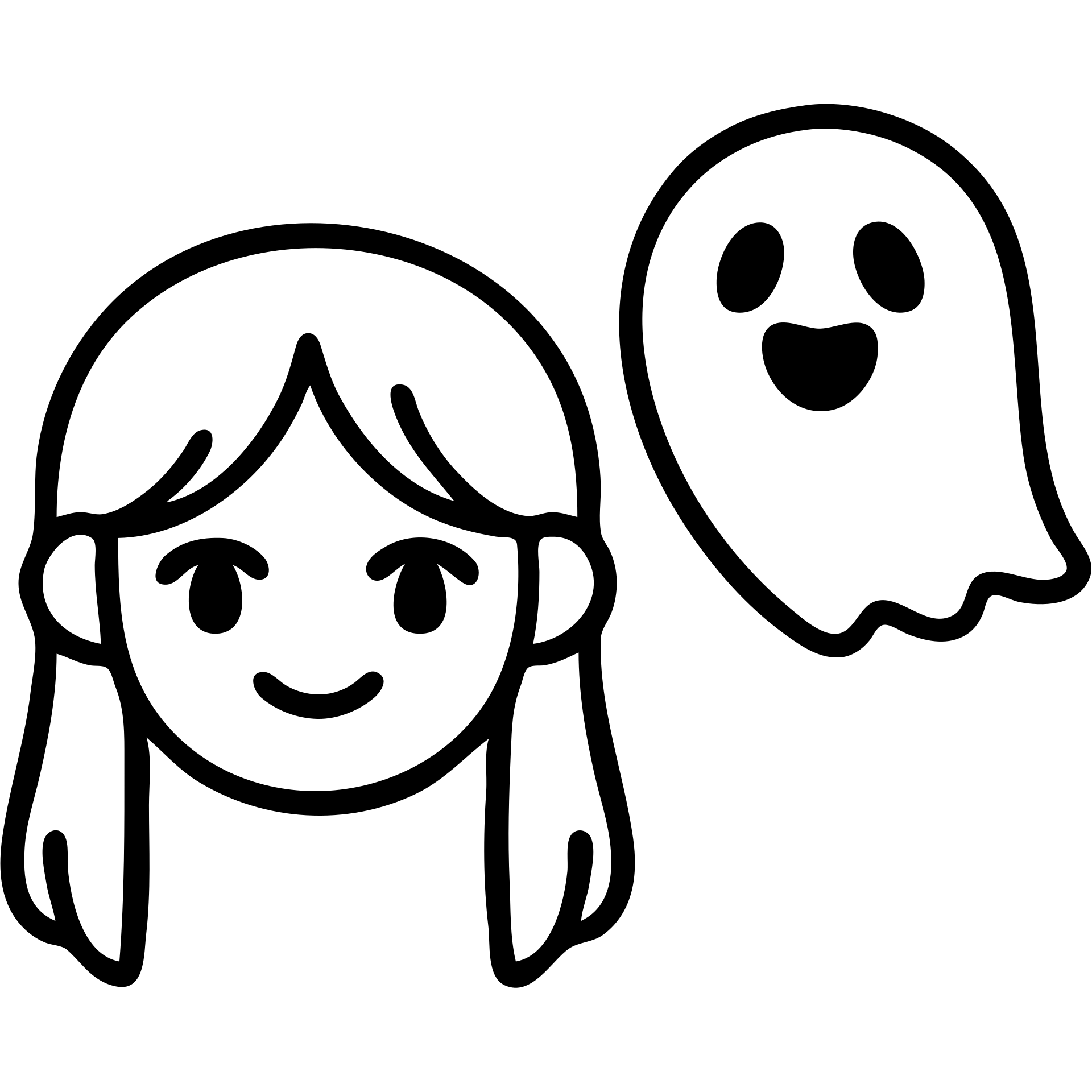 Add a ghost next to the character, maintaining the icon style inspired by Hu Tao from Genshin Impact. emoji