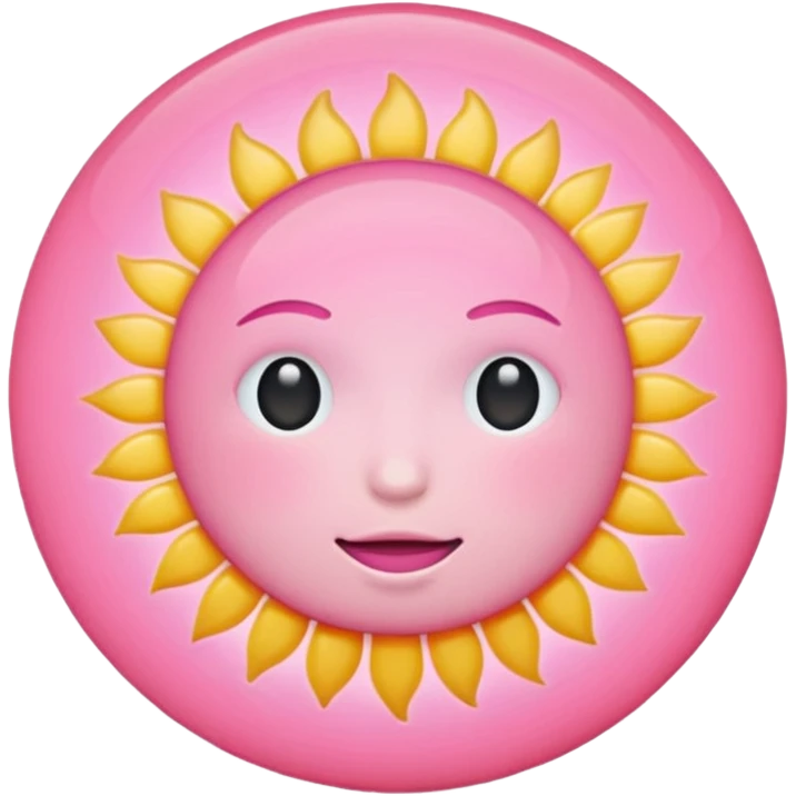 pink sun emoji