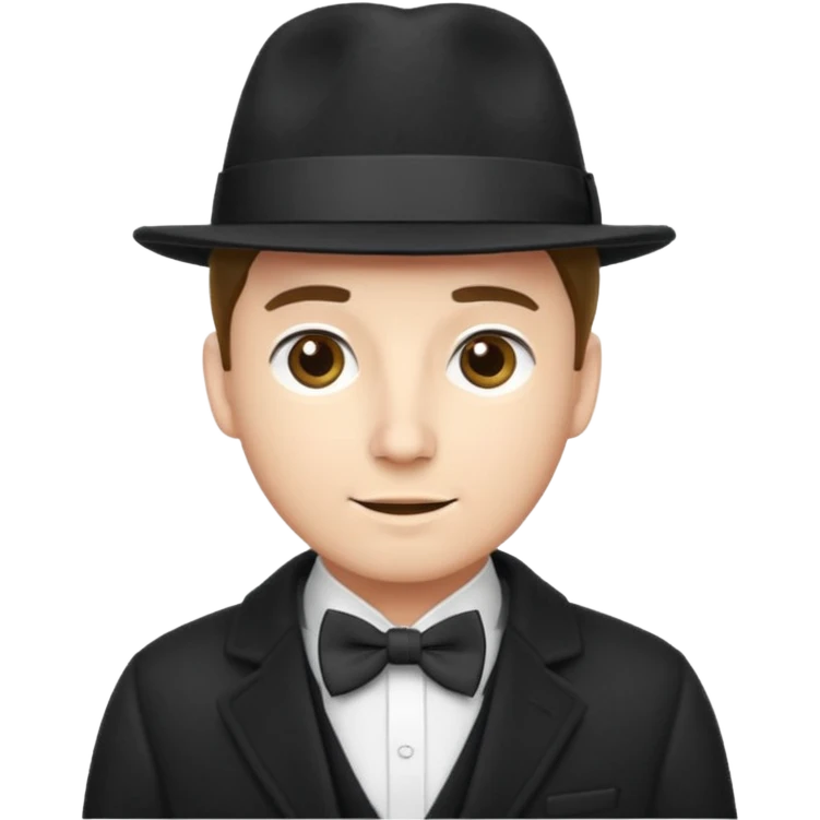 Bow Ties, Coats, and hat, man, modern emoji