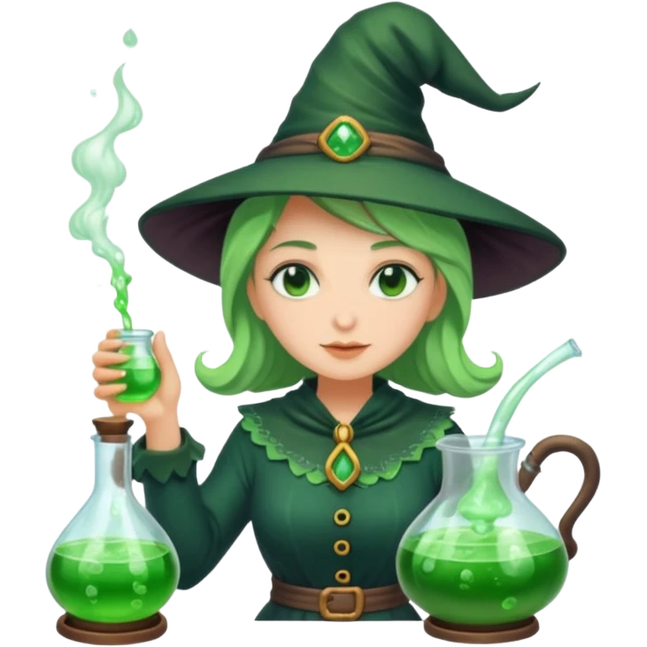 green witch cooking potion emoji
