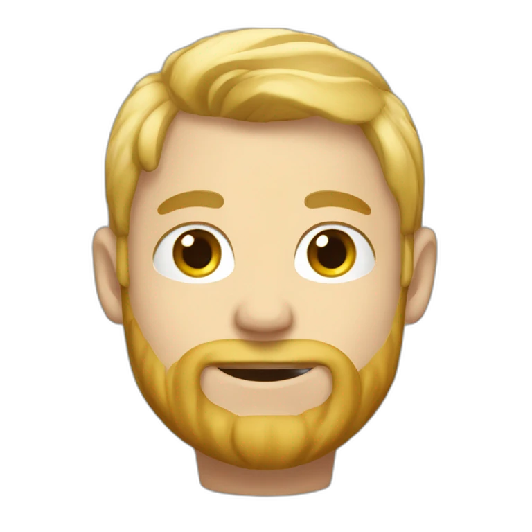 Jeune homme blond sur un lama emoji