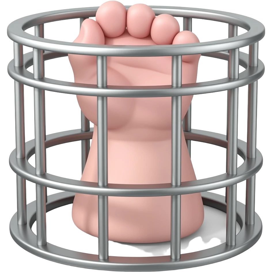 a chastity cage on a flaccid dick emoji