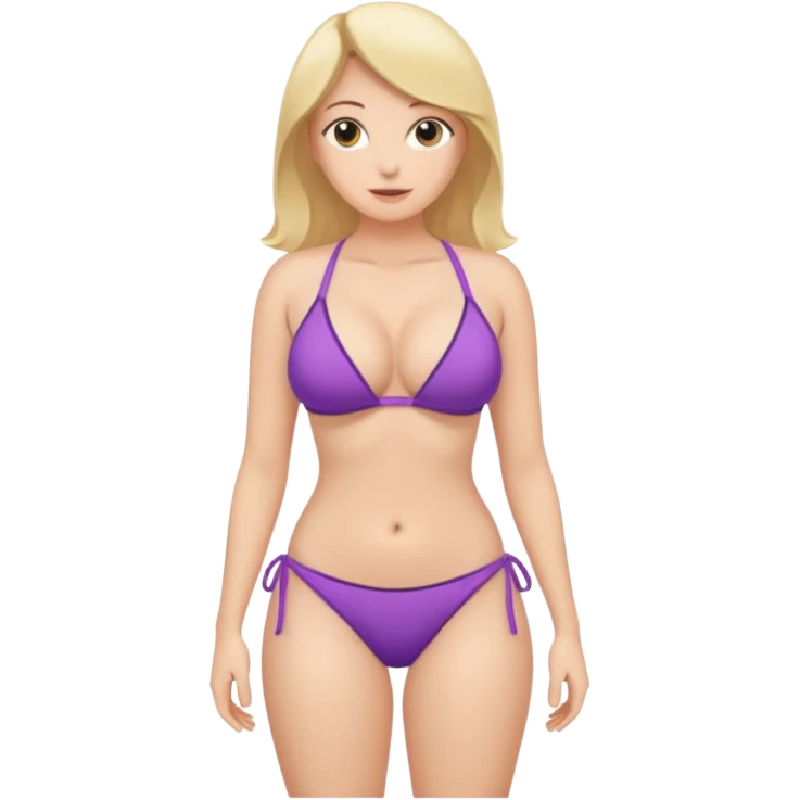 tight bikini bottom with no top female full body with huge tits and ass emoji