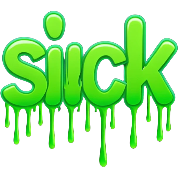 the word SICK in green graffiti font emoji