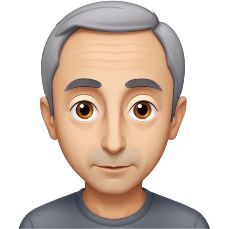 portrait of Eric Zemmour, neutral expression emoji