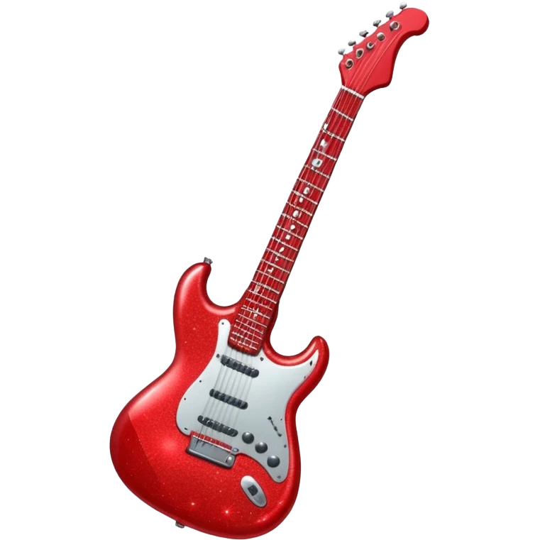 red glitter guittar emoji