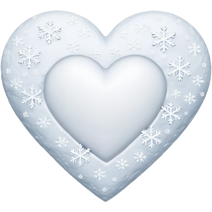 snow themed heart emoji