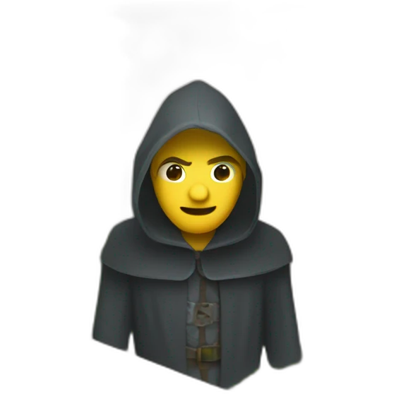 medieval evil spy hidden behind bush emoji