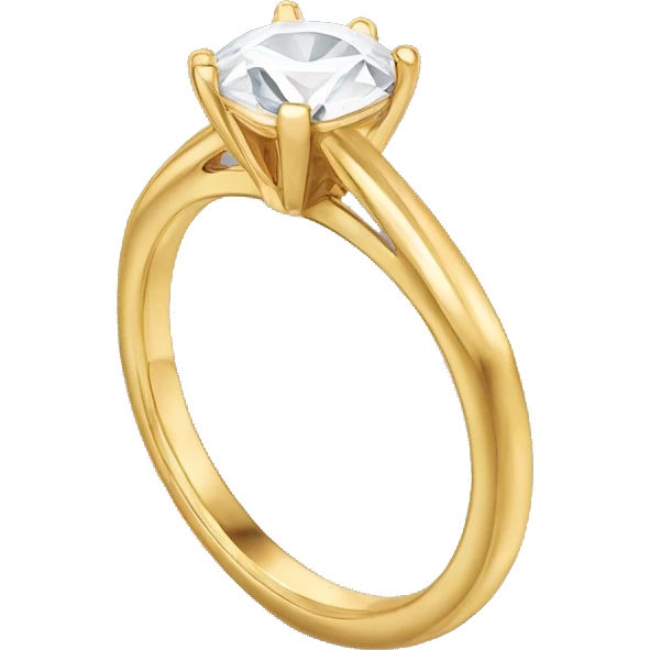 Engagement ring slim gold band emoji