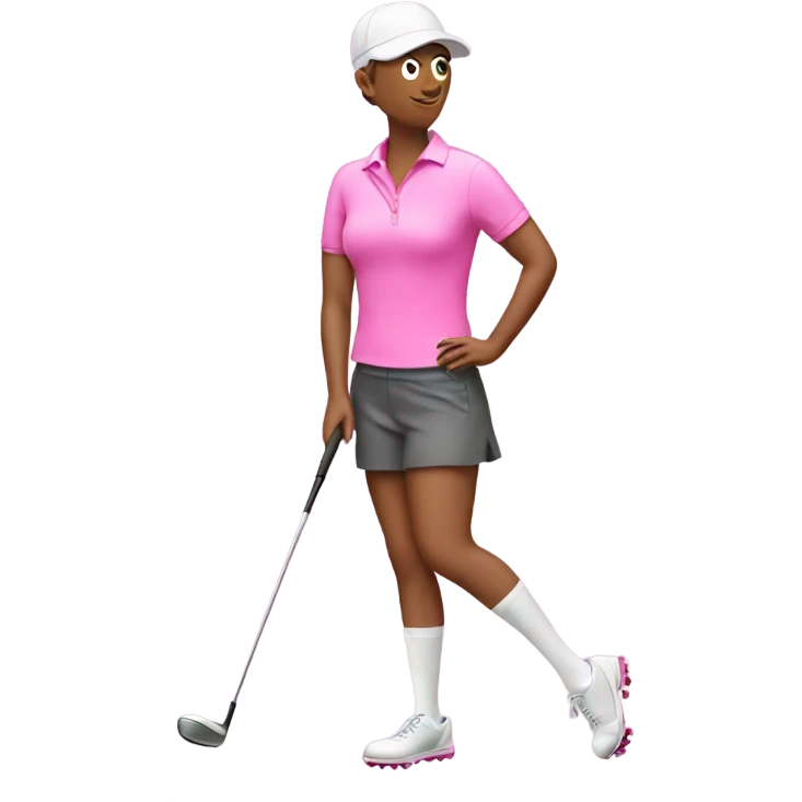 Golfer wearing pink knickers emoji