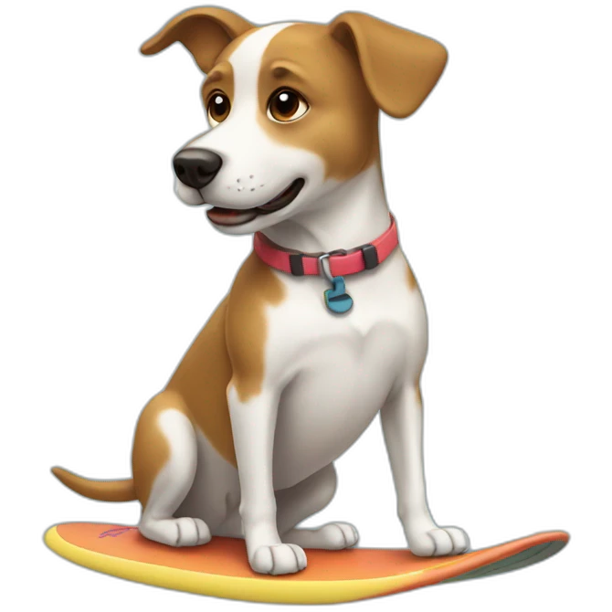 surfing dog emoji