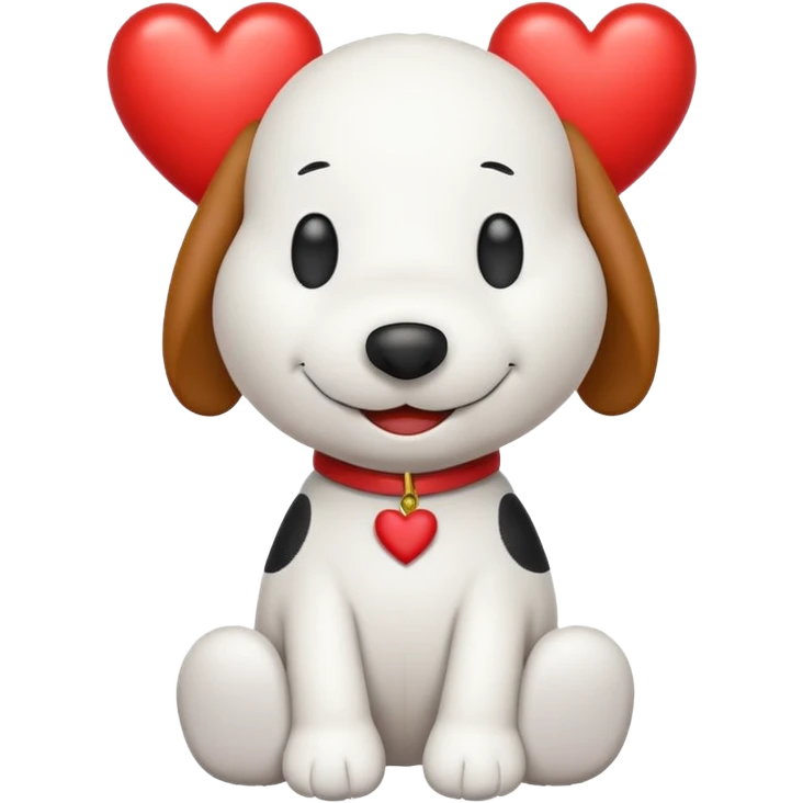 snoopy with hearts emoji