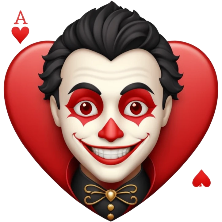 playing card joker of hearts emoji