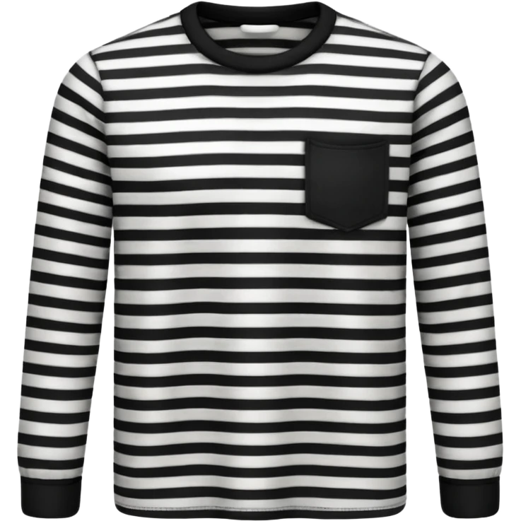 black and white striped shirt, just the shirt emoji