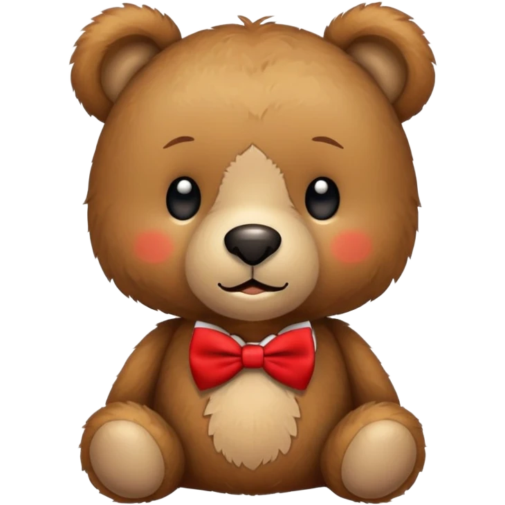 Little teddy bear with a bow tie emoji