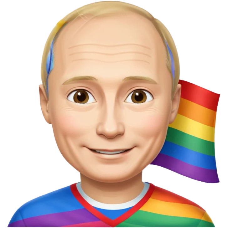 putin with pride flag emoji