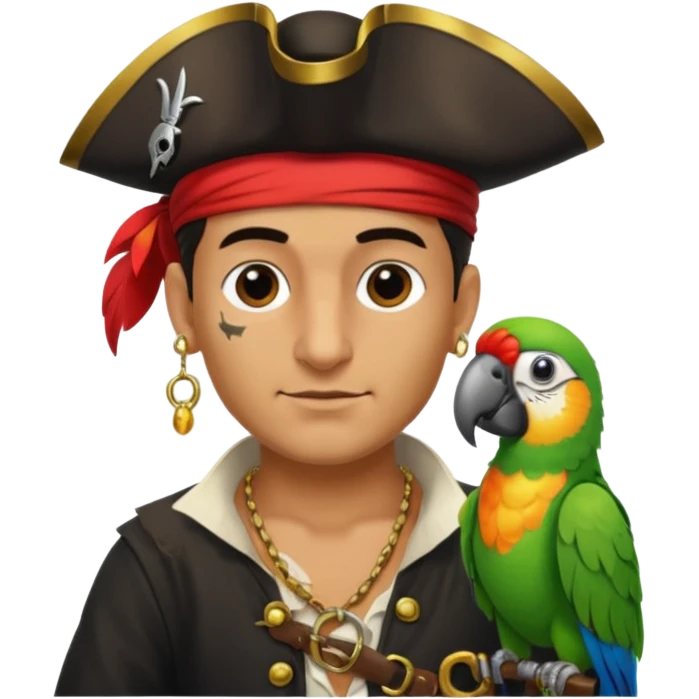 pirate and parrot emoji