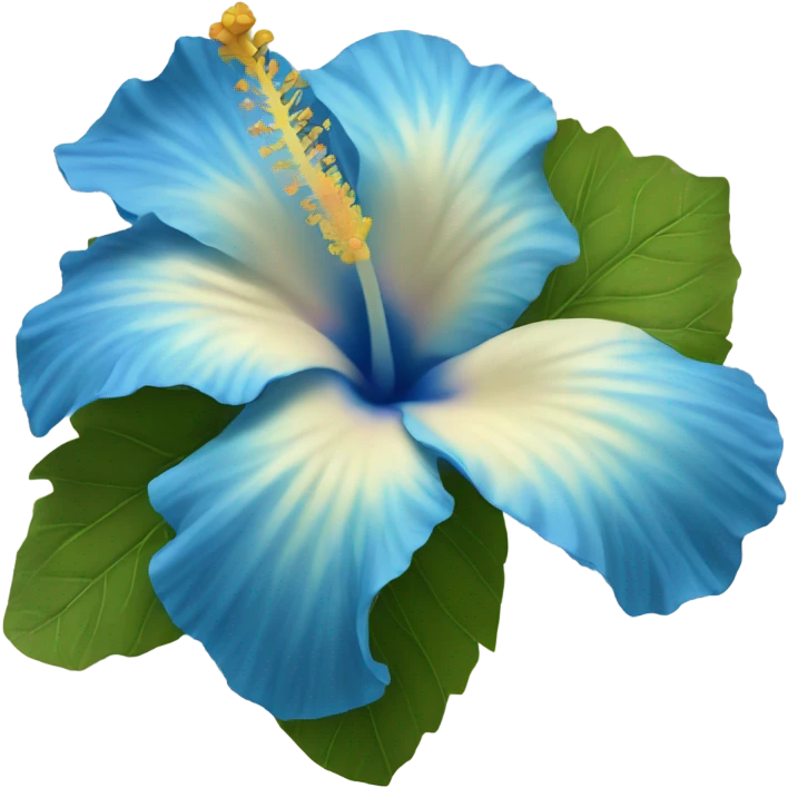 Blue hibiscus flower emoji