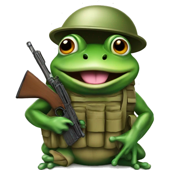 military frog with grenade emoji