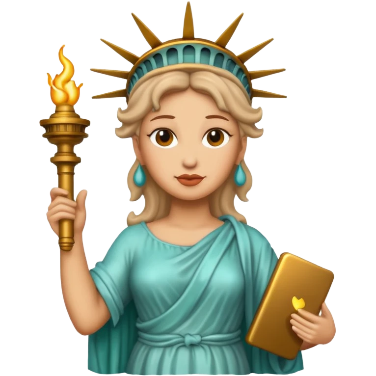 Lady Liberty with light skin emoji
