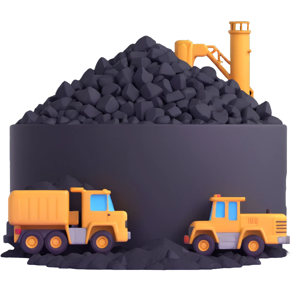 bulk cargo coal pile emoji