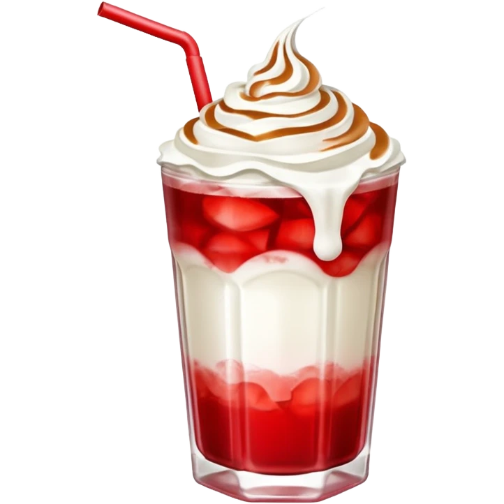 
Una bebida rossaude estar acá con nata emoji