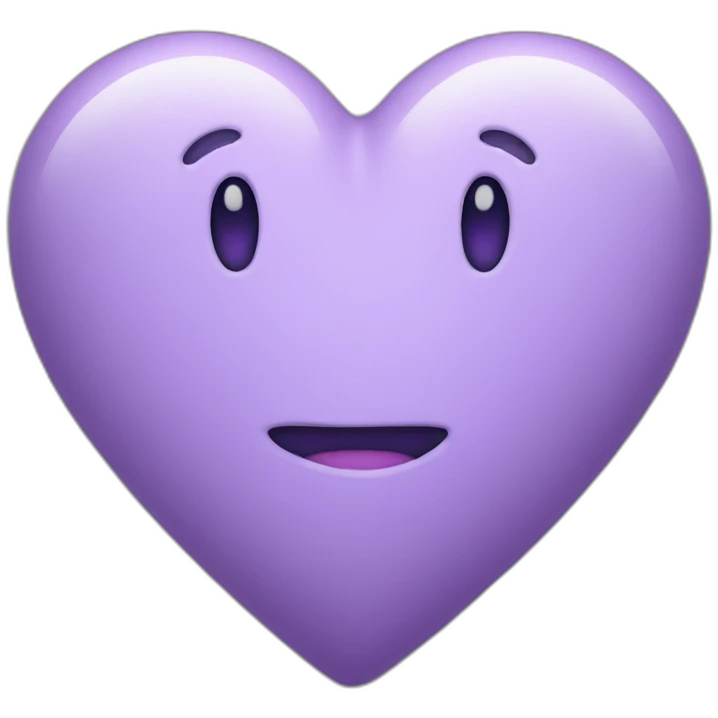 lilac heart emoji