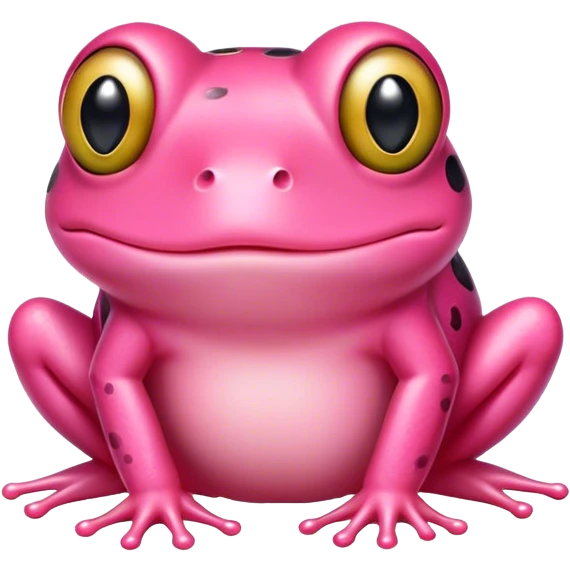 Cute frog pink emoji