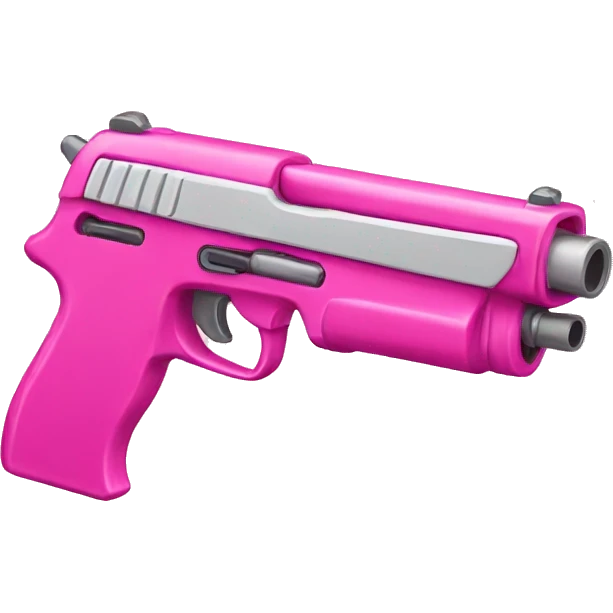 Pink cute gun emoji