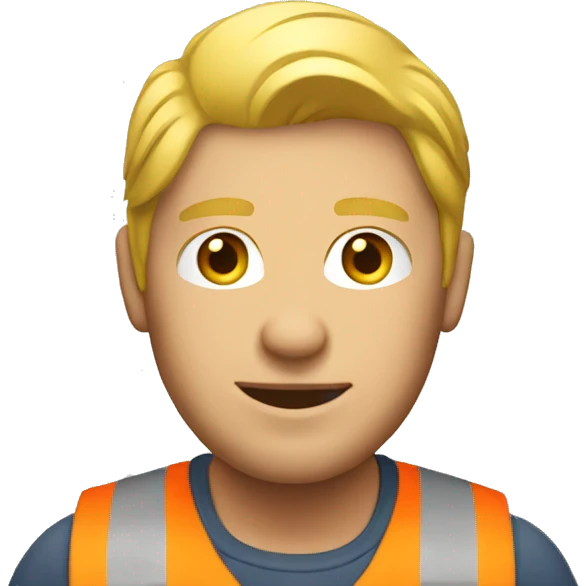 Blonde male construction emoji