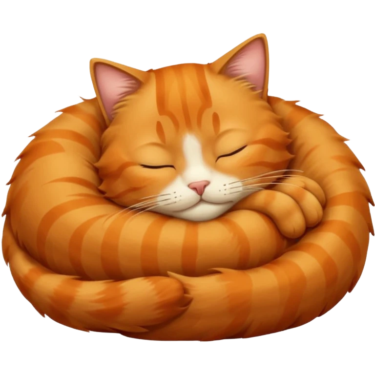 orange cat sleeping emoji