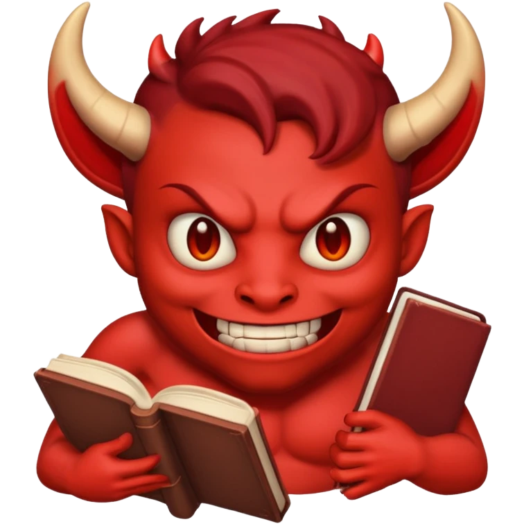 Creame este emoji 👿 con una glook en la mano  emoji