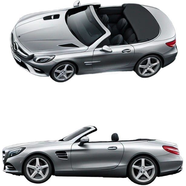 Black Mercedes convertible emoji