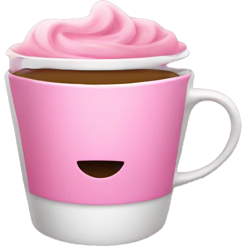 Pink cup of coffee emoji