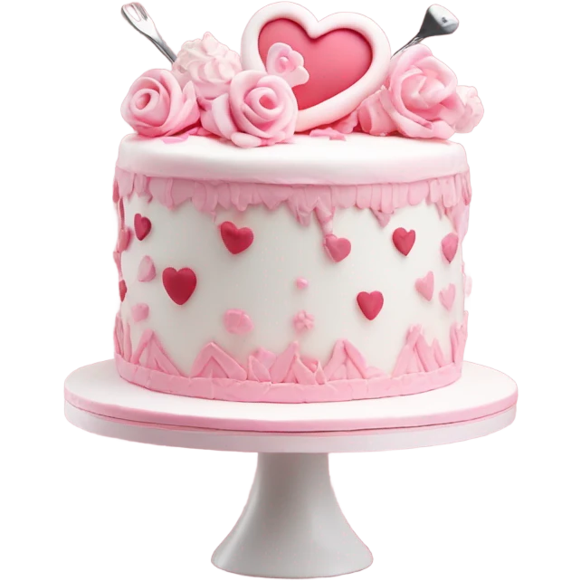 Realistic Photo of cupid cake emoji