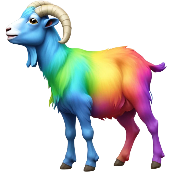 Goat farting rainbow  emoji