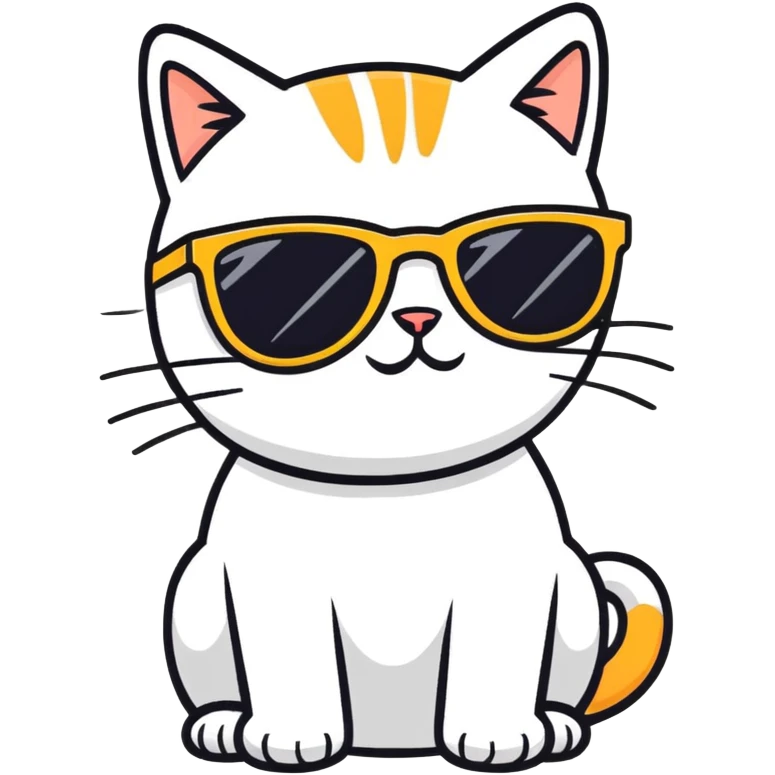Cat with sunglasses emoji