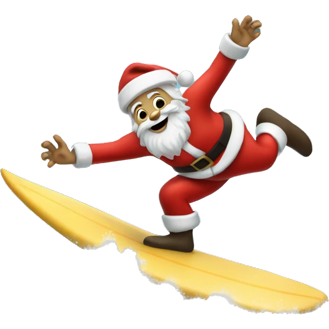 Santa clause surfing  emoji