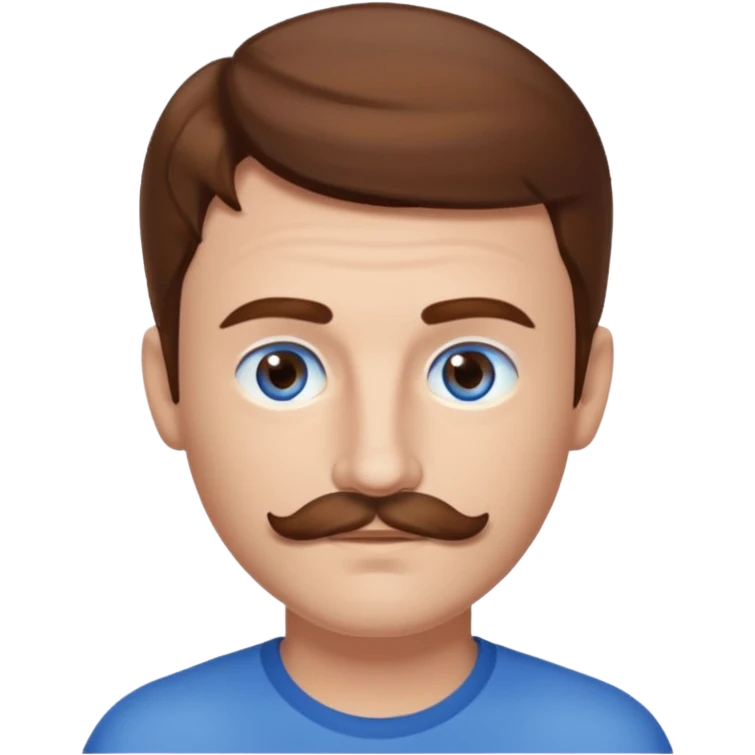 Benson Boone (b.2002) with brown hair and thin mustache emoji