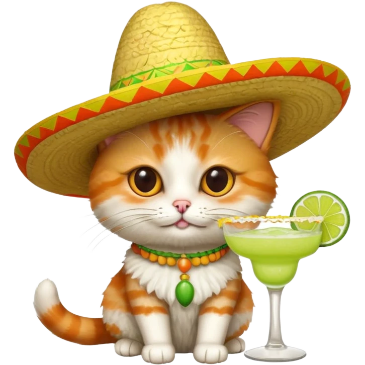 cat  having margarita emoji