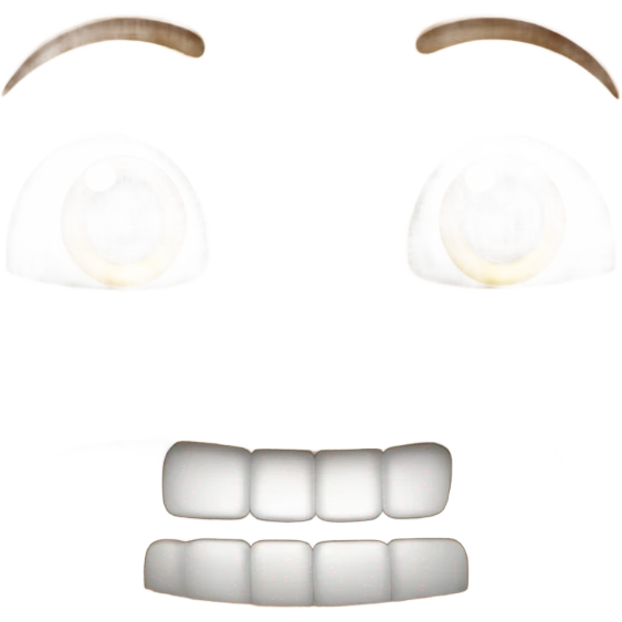 Man smiling with no teeth emoji