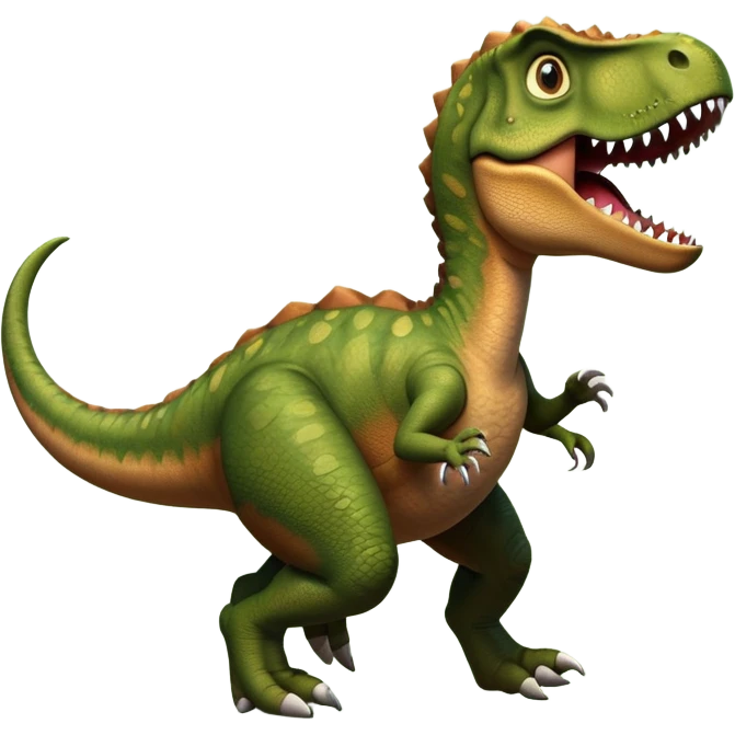 Dinosaur running from trex emoji